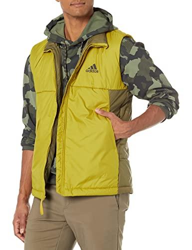 adidas outdoor Men\'s BSC 3 Stripes Insulated Vest X-Large Pulse Olive/Focus  Olive