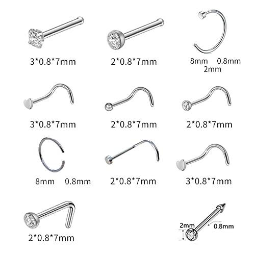 Disposable Self Nose Piercing Kit with 10 Nose Screws Safe Nose