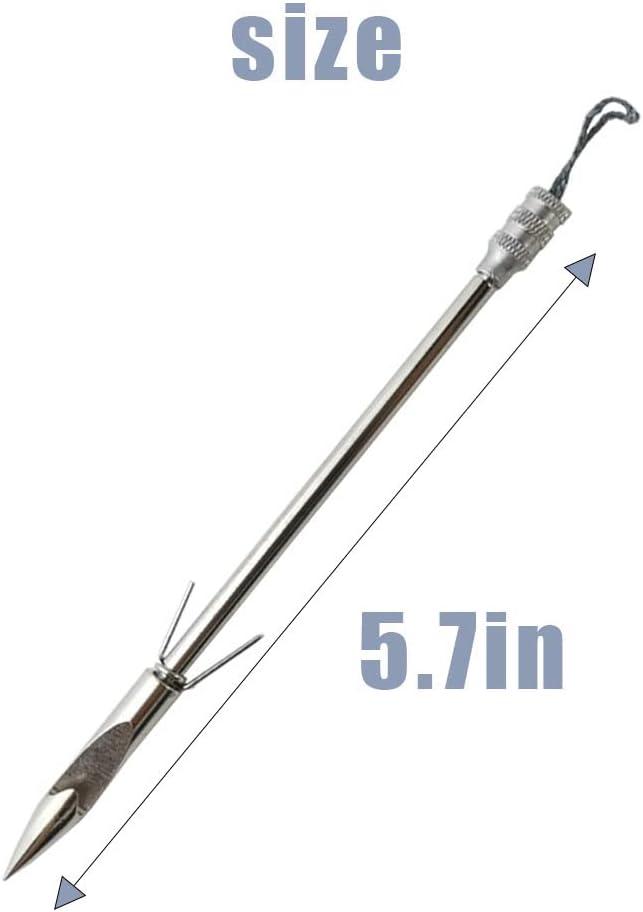 NSBELL Fish Shooting Darts Fishing Arrows Stainless Steel Fishing  Arrowheads Dartfor Fishing Slingshot Darts 5.7 - 15/Pack (Silver)