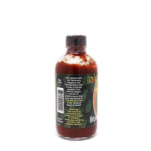 Da Bomb Beyond Insanity Hot Sauce, 4oz Bottle, Made with Habanero and