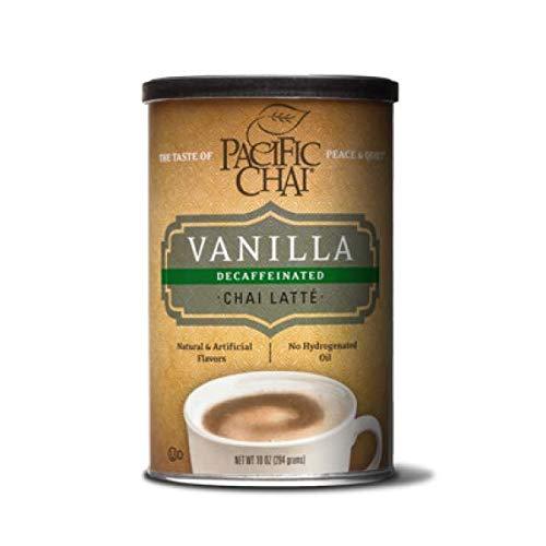 Pacific Chai Decaffeinated Vanilla Chai Latte Mix, 10Ounce Canisters
