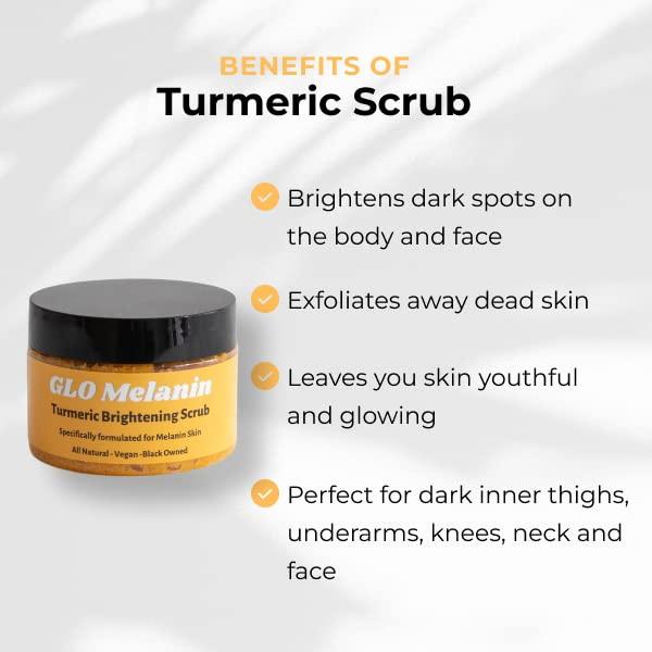 Turmeric Brightening Scrub Body Scrub Exfoliation Sea Salt for Dark