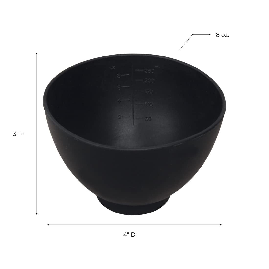  ForPro Silicone Mixing Bowl, Black, Flexible