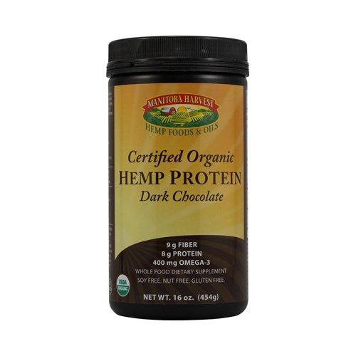 Manitoba Harvest Organic Dark Chocolate Hemp Protein Powder, 16 Ounce