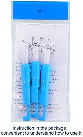 Hicarer 3 Pieces Sewing Needle Inserter Automatic Needle Threader Needle Threading Tool for Sewing Machine