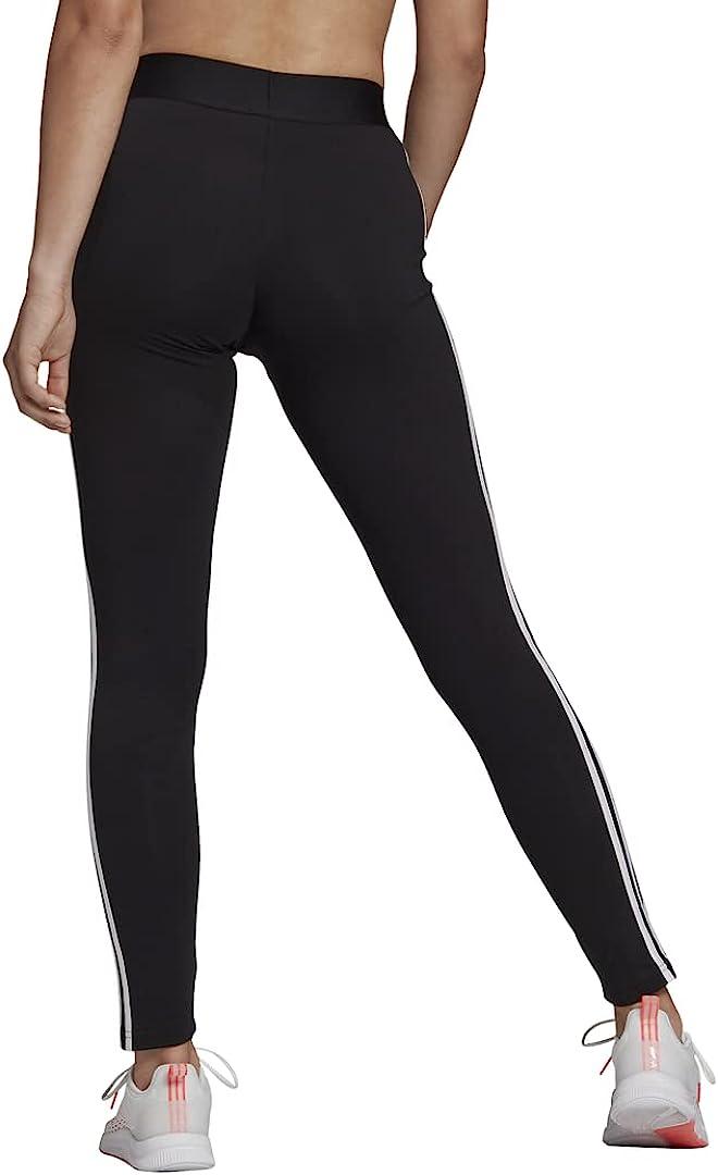 adidas Women's LOUNGEWEAR Essentials 3-Stripes Leggings Small Black/White