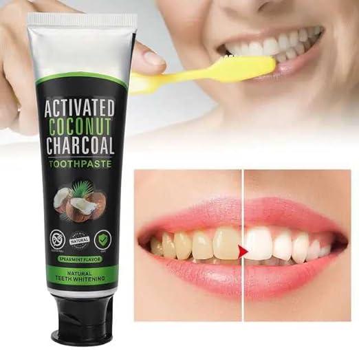 Organic Activated Coconut Charcoal Toothpaste Vegan Teeth Whitening