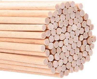 Wooden Dowels: 1/4 x 12 inch Unfinished Wood Rods
