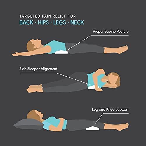 Back Support Pillow | Best Lumbar Support Pillow | Memory Foam Back Pad | Posture Back Pillow | Seat Cushion and Back Support | Spine Support Cushion