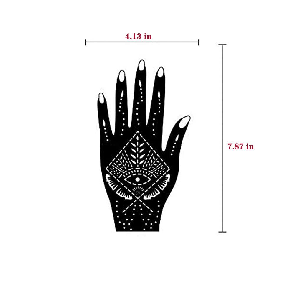 30 Sheets Henna Tattoo Kit Stencil, Glitter Temporary Tattoo Templates