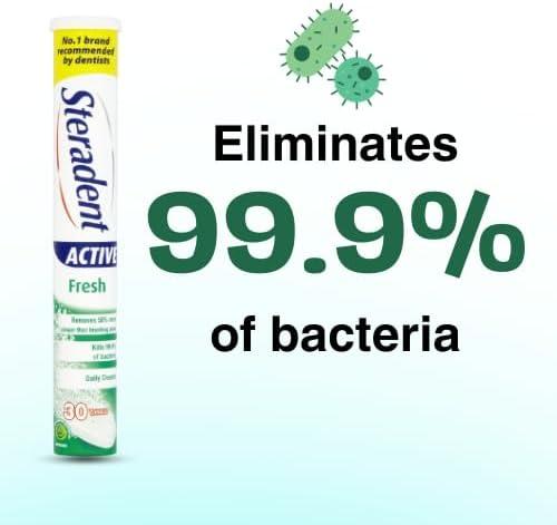 Steradent Denture Cleaner - Active Fresh - 30 Comprimés - Value - Foto 2