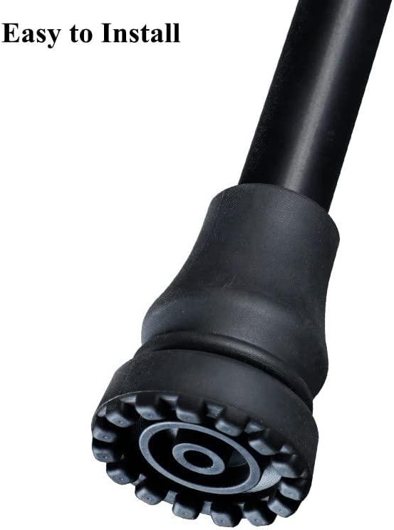 2Pack Rubber Cane Tips 7/8 Inch Heavy Duty Walking Cane Tips, Black