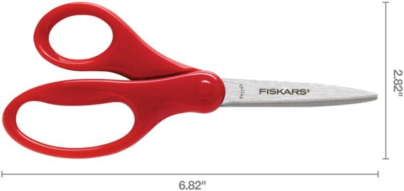  Fiskars 7 Student Scissors for Kids 12-14 (3-Pack) - Scissors  for School or Crafting - Back to School Supplies - Red, Blue, Turquoise :  Office Products