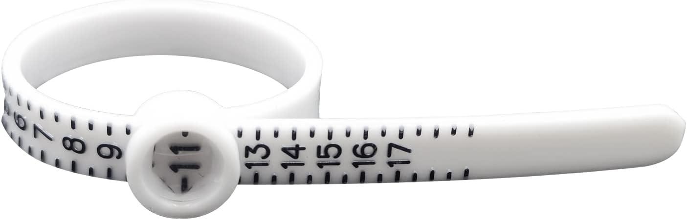 100 Pack Reusable Finger Size Gauge Measure US Ring Measurement Tool Ring  Size Measuring Tool Ring Sizer Plastic White and Black
