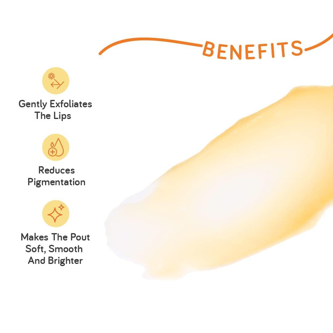 Vitamin C Lip Scrub Balm - 85% Dark Lip Reduction Heals Chapped Lips  Mandarin Orange & Argan Oil 100% Vegan - 15gm for Men & Women | Buy Now  with Express International Delivery