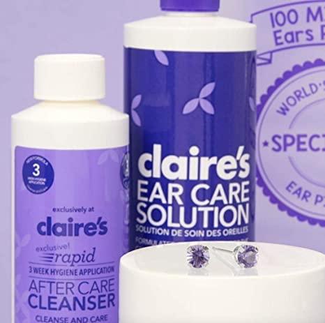 Claire's 3.4 Fl Oz Rapid 3 Week Aftercare Ear Piercing Spray Solution –  Avoid Infections on Pierced Ears, Nose Piercings, and Belly Button  Piercings –