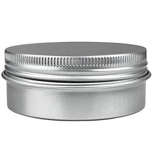 15 ml Aluminum Refillable Containers Small Tins, Screw Lid Round Tin  Bottles for Candle, Lip , Salve, Eye Shadow, , Small Ounce
