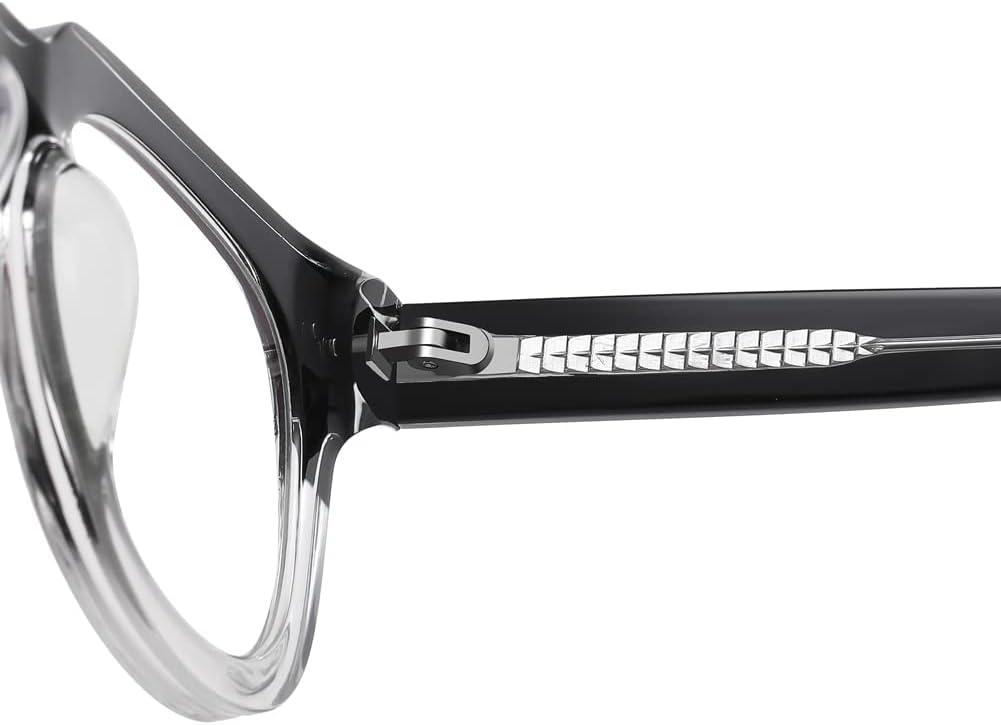 Kachawoo Occhiali Esagonali Filtro Luce Blu Montatura Grande Occhiali In Acetato TR90 Montatura Donna Moda Stile Europeo Leopardo Viola 200000297