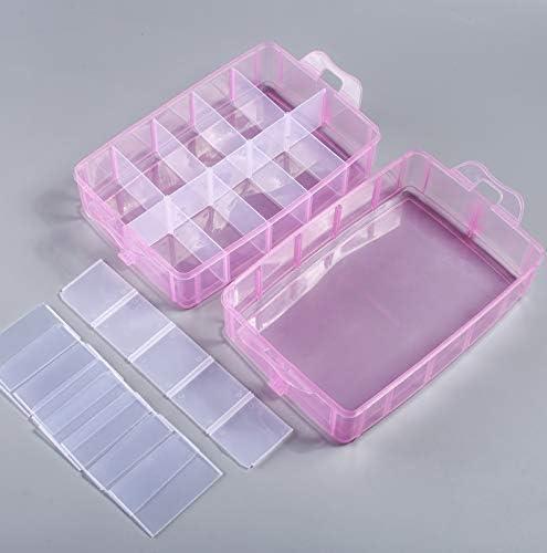 3 Tier Stackable Clear Plastic Case with Removable Dividers