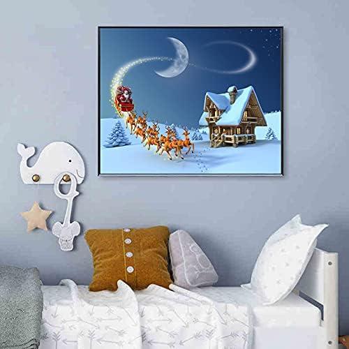 51buyoutgo Christmas Cross Stitch Kits for Adults Santa Claus & Elk 11 ct  Easy Funny Preprinted Stamped Counted Pre Printed Cross Stitch Kits for  Adults Beginners Embroidery Starter Kit for Adults Christmas