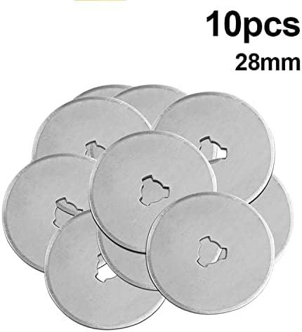 Kingsource SKS-7 Titanium Coated 10 Packs 60mm Pack Rotary Cutter Blades  Replacement for Fits Olfa, Fiskar, Martelli, Truecut Cutter Patchwork Tool,  Perfect for Cuts Fabric, Sewing, Leather and Paper