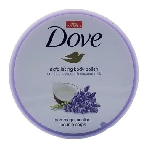 Dove Exfoliating Body Polish Body Scrub Crushed Lavender & Coconut Milk 10.5 oz Lavender Coconut