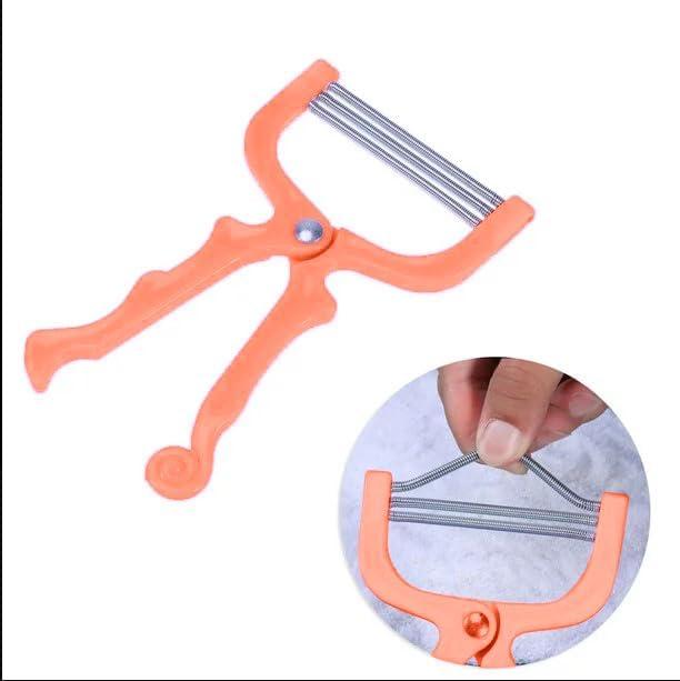 Manual Handheld Facial Hair Epilator Scissor Design 3 Spring Rollers