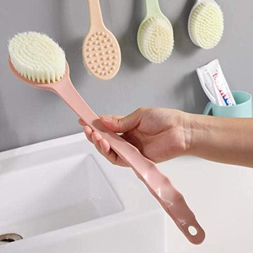 Long Handled Plastic Bath Shower Back Brush Scrubber Skin Cleaning