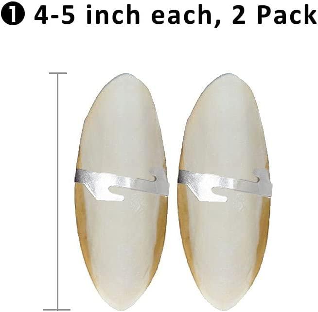 Mivofun 2 Pack Natural Cuttlebone With Holder For Birds - Calcium Supplement For Cockatiels, Parakeets, Budgies