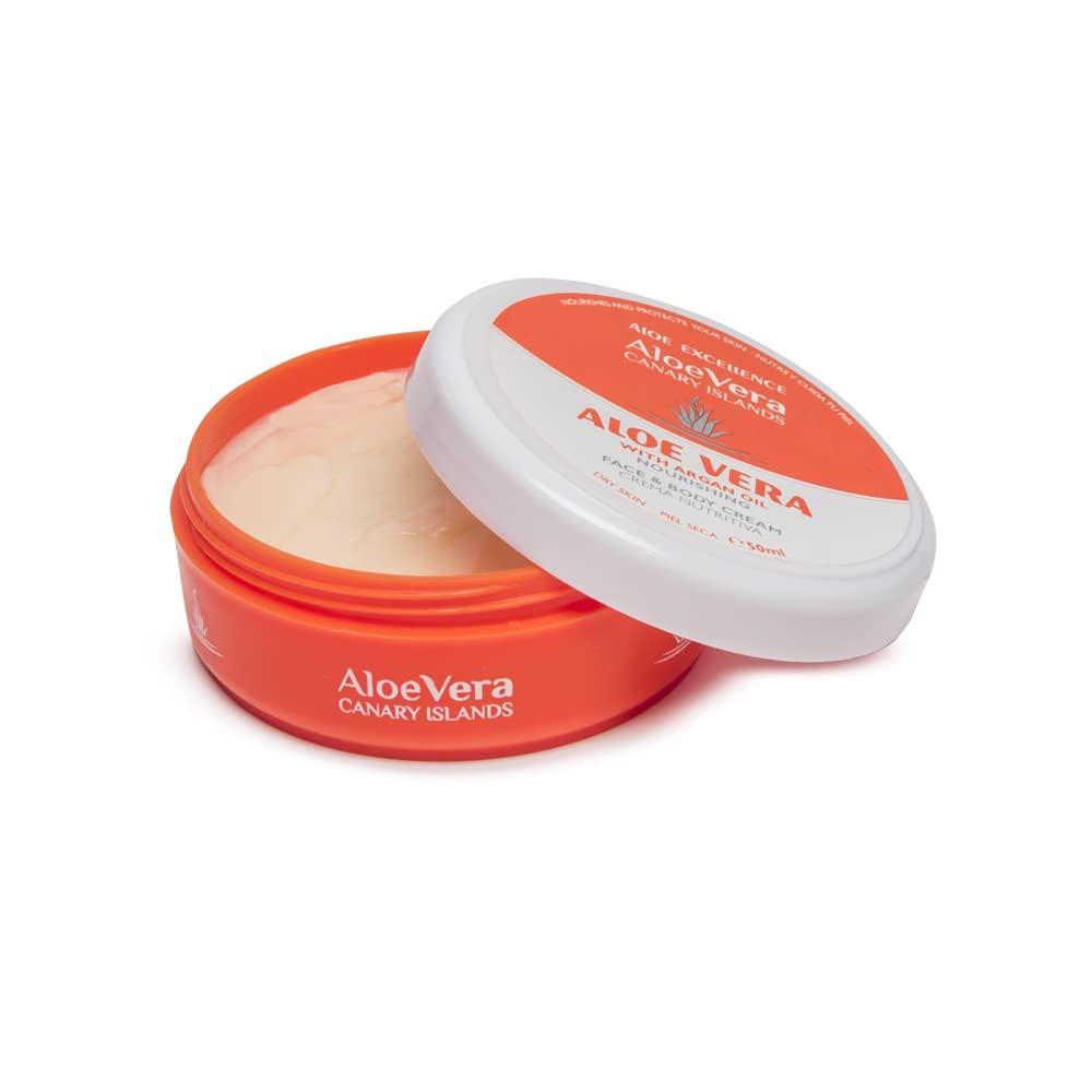 Aloe Excellence - Aloe Vera & Argan Oil Cream | Daily Moisturizing Face &  Body Care | 100% Natural Antioxidant Made in Canary Islands | 50 ml | Buy  Now with Express International Delivery | GoSupps.com