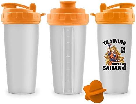 GameXpress - DBZ SHAKER BOTTLE Hit the gym with Goku and get ripped!  Featuring Training to go Super Saiyan text design, this shaker bottle  from Dragon Ball Z is perfect for protein