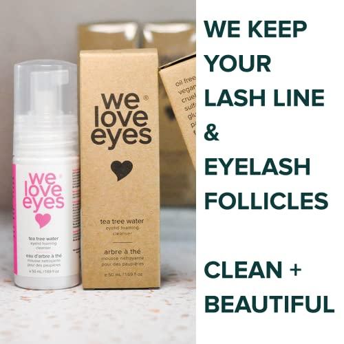 We Love Eyes - 100 Oil Free Tea Tree Water Eyelid Foaming Cleanser - For  Eyelash Extension Home Care Extend Lash Retention Non-Irritating Formula  Removes sources of inflammation