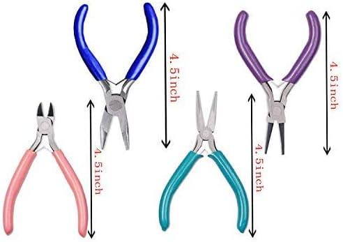 Jewelry Pliers 4.5 Pliers for Jewelry Making Jewelry Pliers for Jewelry  Making Includes Needle Nose Pliers Round Nose Pliers Wire Cutters and Bent Nose  Pliers 4 Pcs Precision Tool Set for DIY