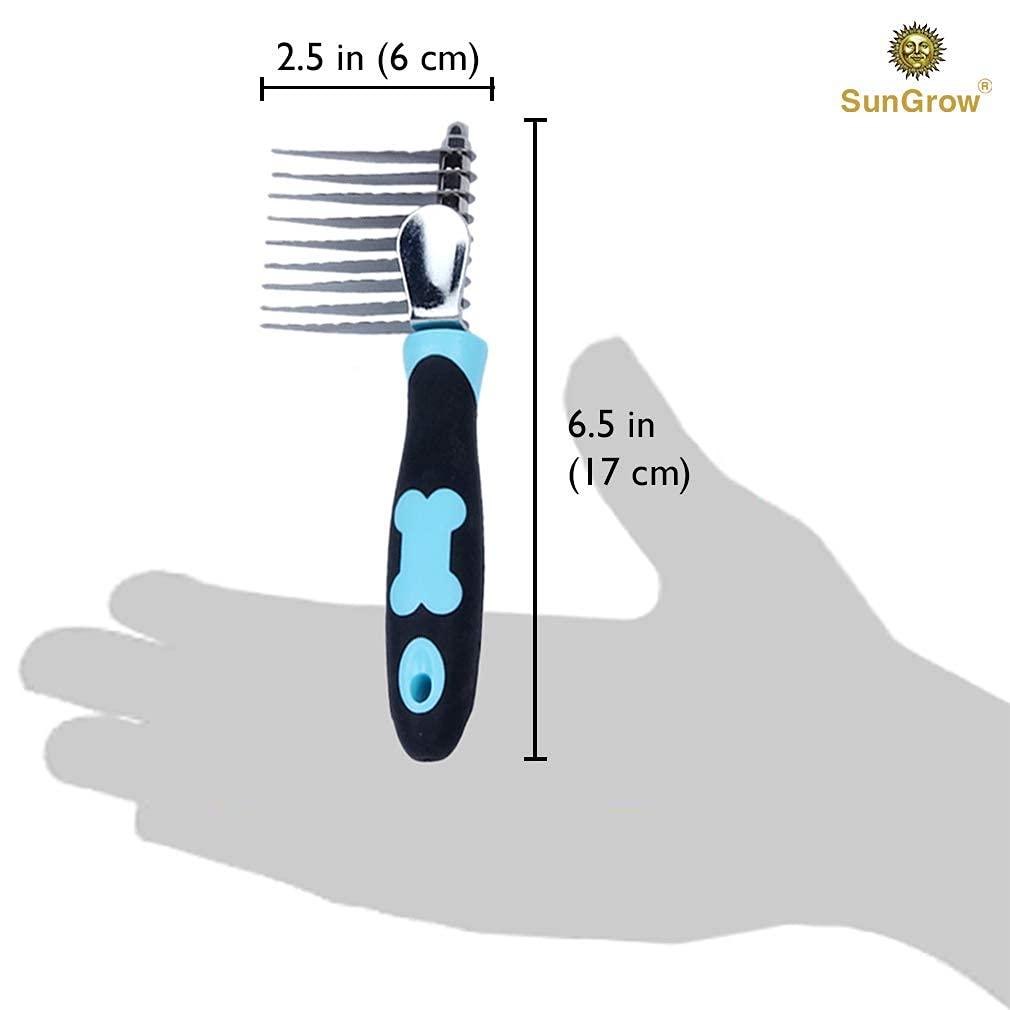 SunGrow Poodle Dog & Bunny Comb Dematting and Detangler Long Hair