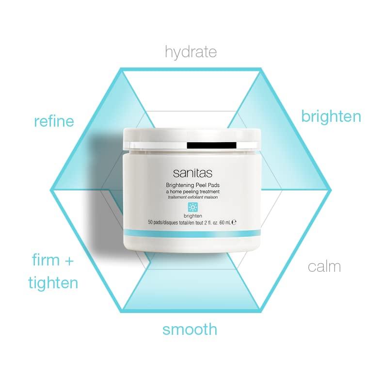 Sanitas Skincare Brightening Peel Pads Home Peeling Treatment Lactic
