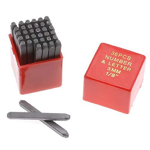 36-Piece Number and Letter Stamp Set 1/8 (3mm) (A-Z & 0-9 + &) Punch  Perfect for Imprinting Metal Stamping kit, Plastic, Wood, Leather - Yahoo  Shopping