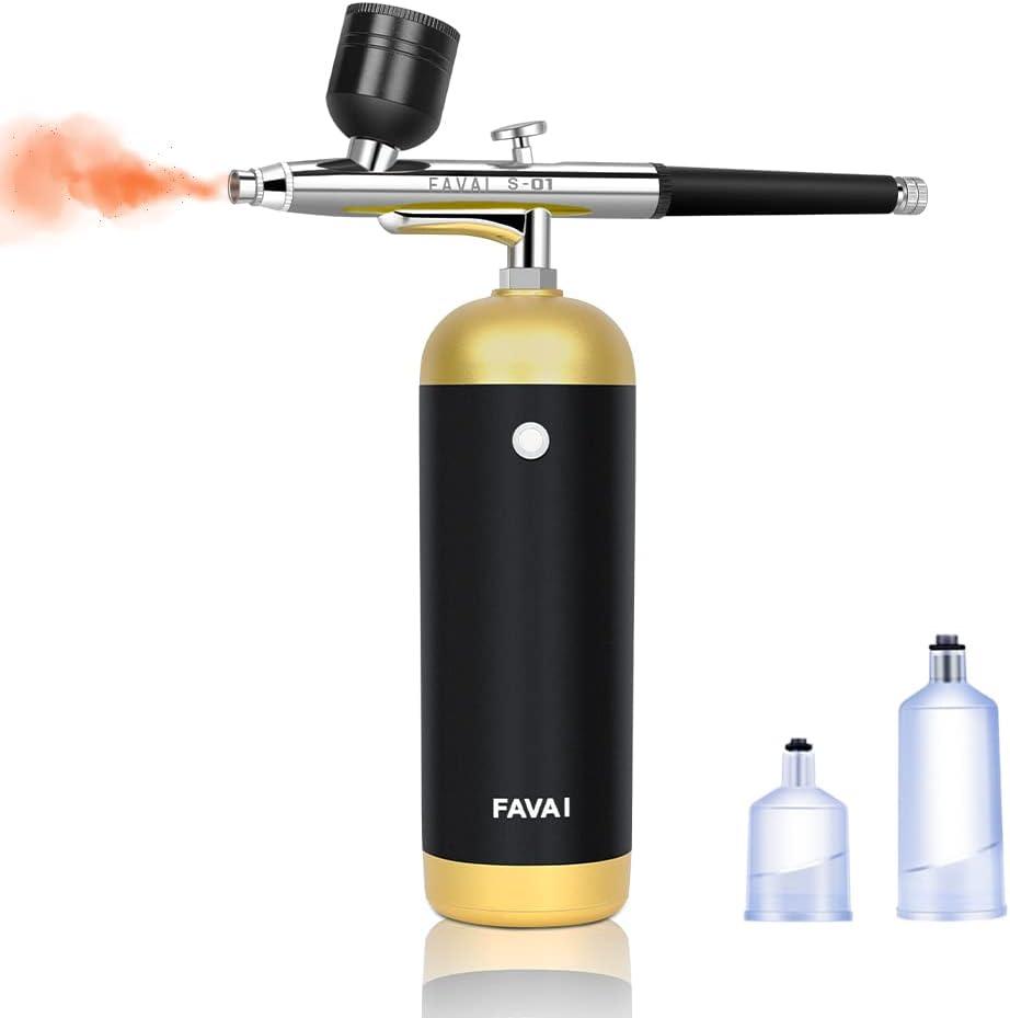 Favai Cordless Airbrush Kit, Airbrush Nail Machine, Airbrush Nail Spray,  Air Brush Gun with Compressor, USB Rechargeable for Airbrush Gel Nail  Polish