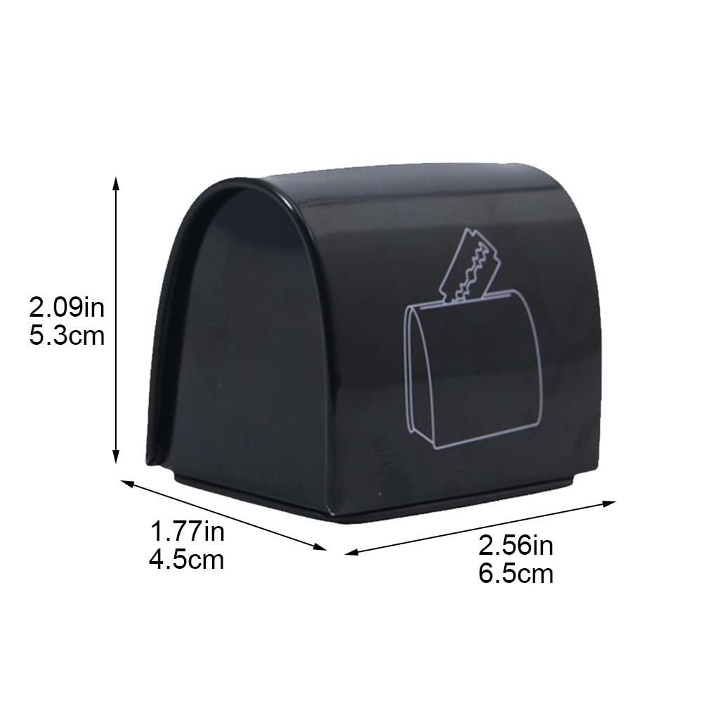 Portable Shaver Disposal Case Reusable Shaving Safe Storage Container Box Black Portable Storage Bank For Safety Razor Accessories Shaver Blades Storagement - View #2