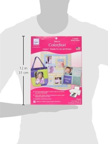 June Tailor Sew-in Colorfast Fabric Sheets - White for Inkjet Printers ...