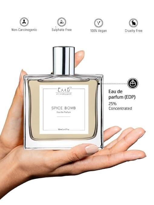 EMS Spice Bomb EDP Perfume for Men | Warm Spicy Cinnamon Tobacco Fragrance  | Strong and Long Lasting Eau de Parfum Spray | Luxury Gift for Him
