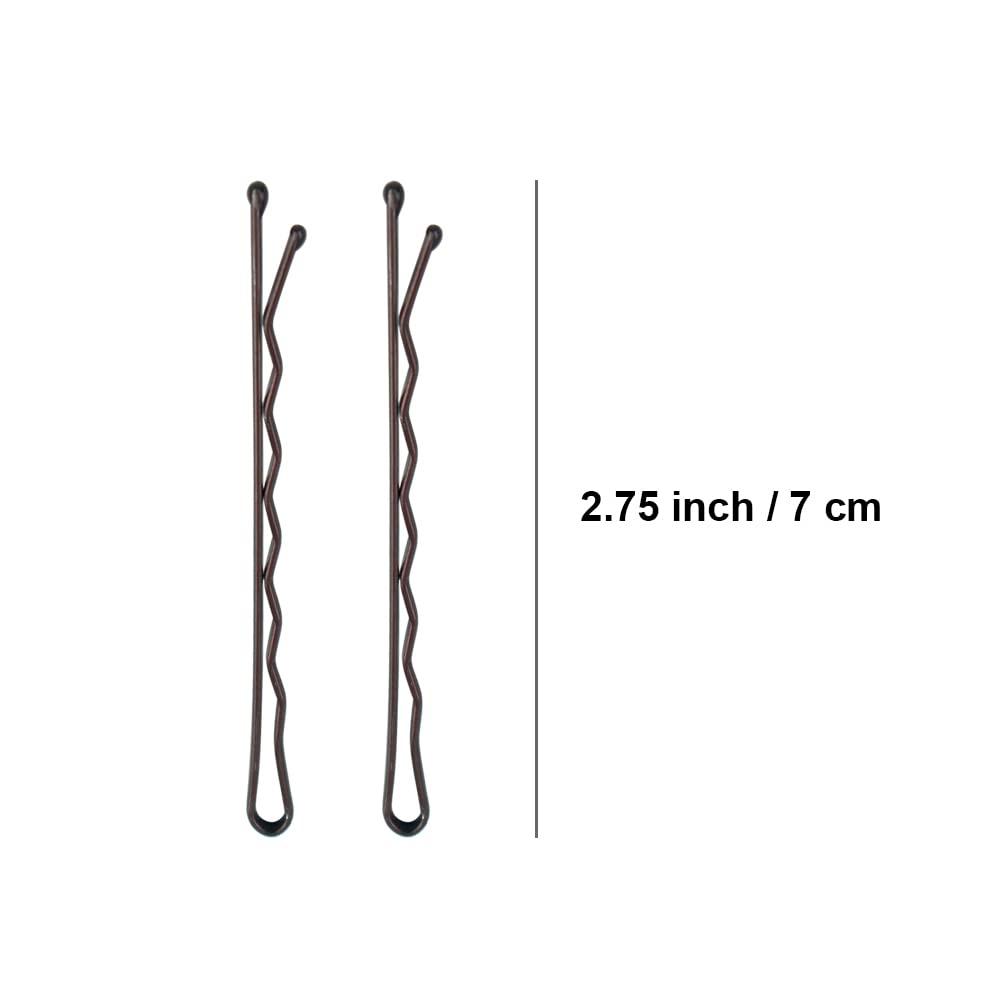 MAORULU Brown Long Bobby Pins for Thick Hair, 2.75 '' Jumbo Bobby Hair Pins with Case, Extra Large Bobby Pins for Buns, Premium Tipped Hair Style Pins for