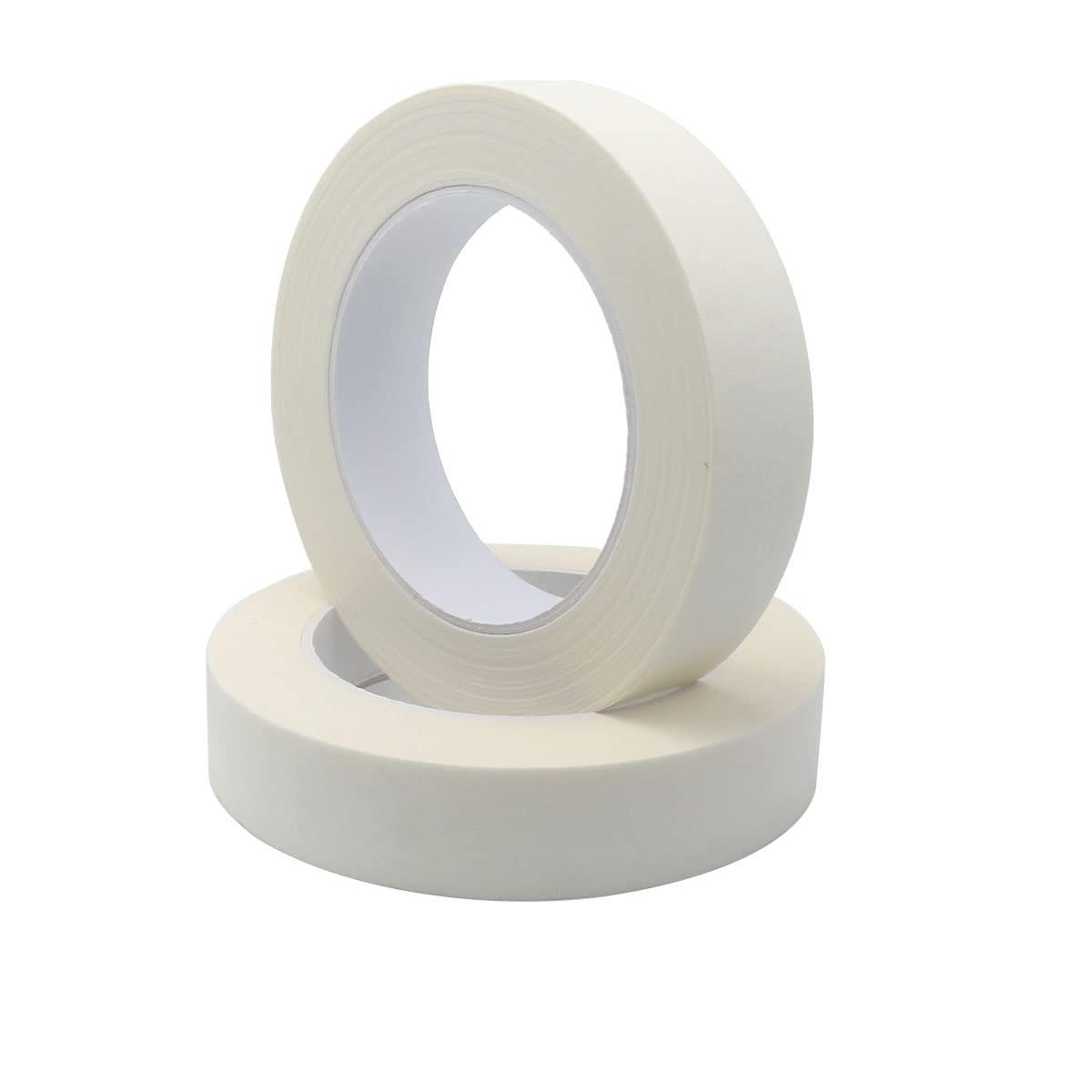 Masking Tape 2 Rolls 1 inch x 55yds. Wide Masking Tape for Safe Wall