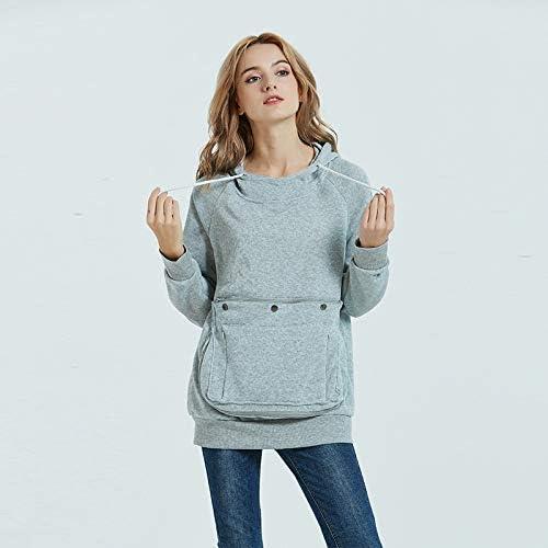 Hoodie with kitten discount pouch