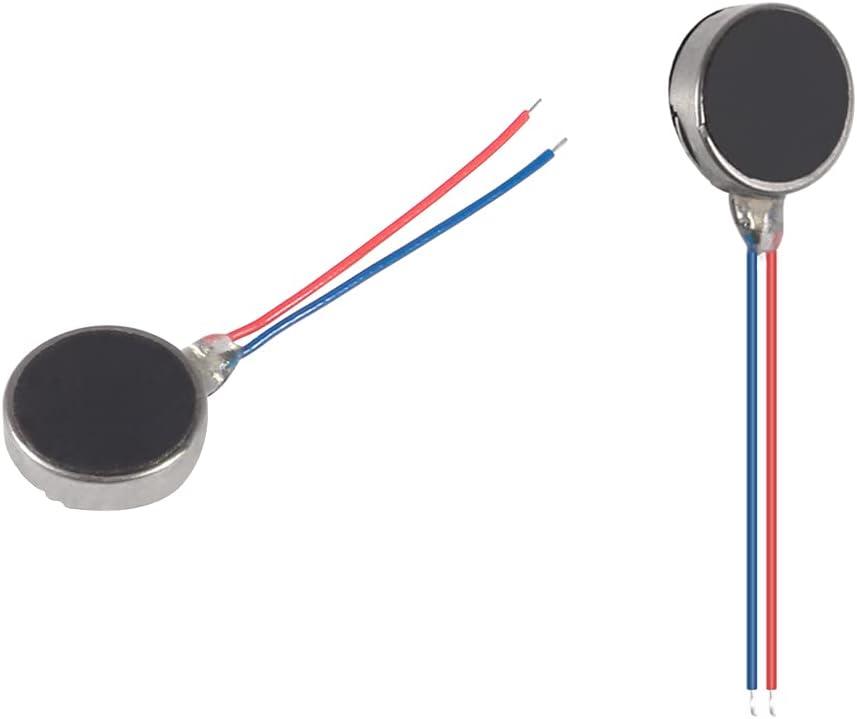 17PCS 10x2.7mm Mini Vibration Motors 1027 DC 3V Micro Mini Tiny Flat Coin  Button-Type Vibrating Motors with Two Wires for Mobile Cell Phone Pager  Tablet Household Appliances 10mmx2.7mm