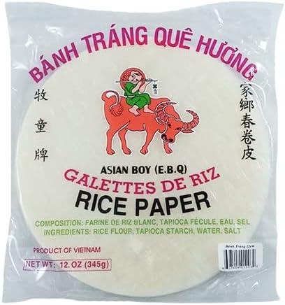 22cm Round Vietnamese Rice Paper 345g - Summer Roll Wrapper (Banh Trang ...
