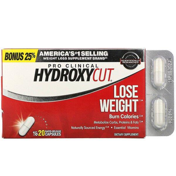 Hydroxycut Pro Clinical Hydroxycut Lose Weight 20 RapidRelease Capsules