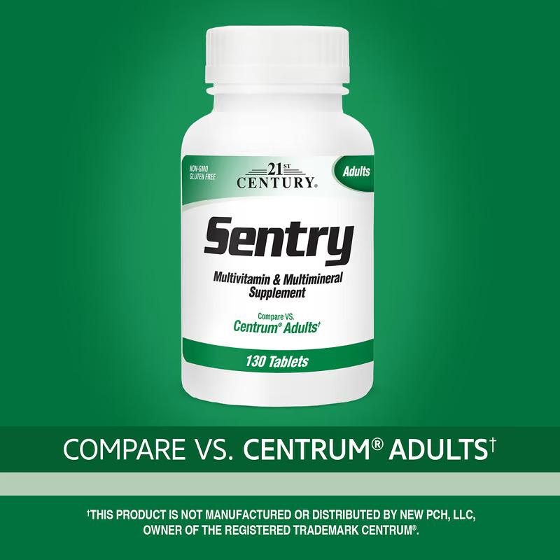 21st Century Sentry Multivitamin & Multimineral â€“ 130 Tablets for ...