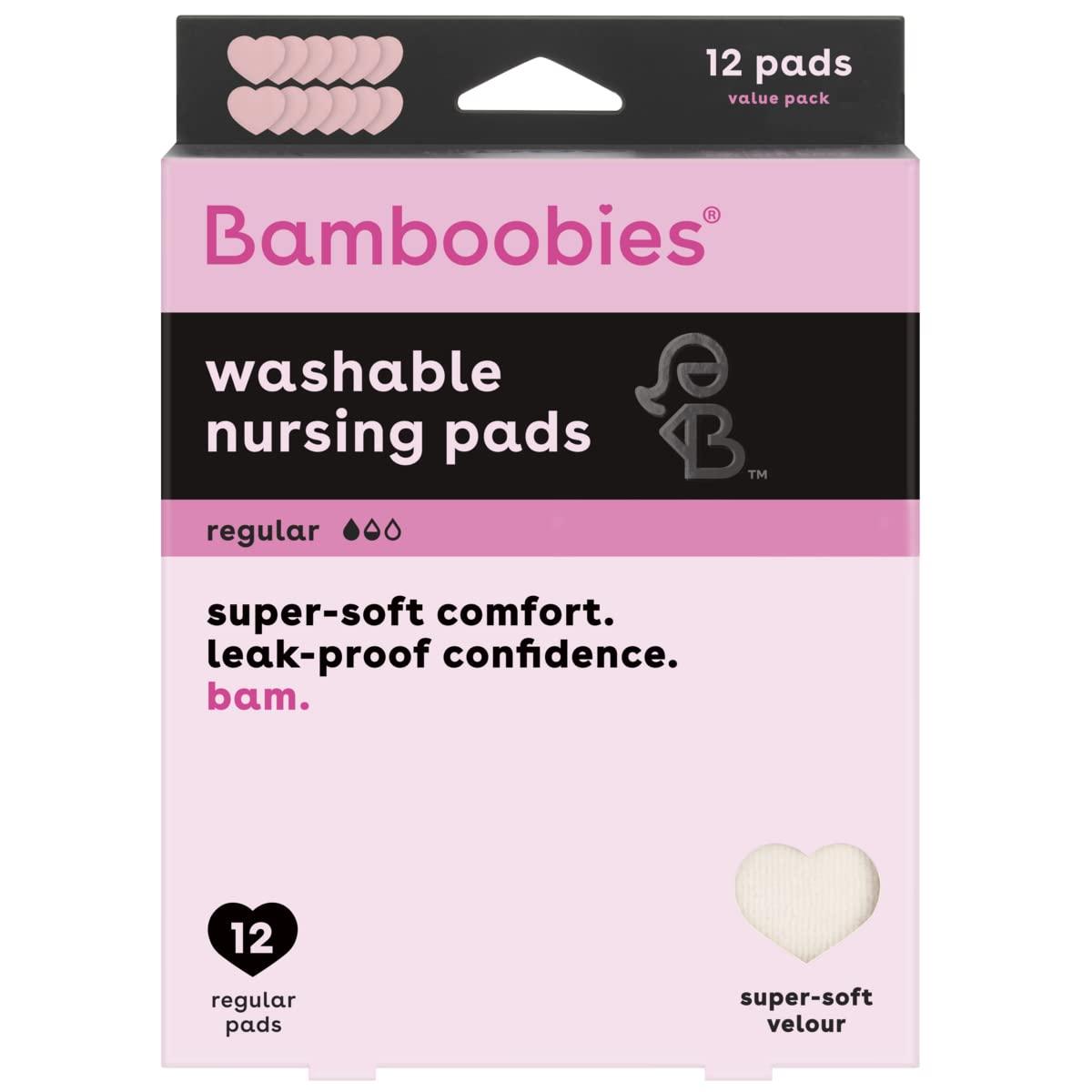 Bamboobies Washable Nursing Pads for Breastfeeding Value Pack, Reusable