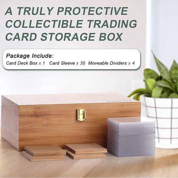 Arkeiliy 1200+ Card Game Case with Sleeves - Large Trading Card Storage Box  for Sports, Baseball & Collectible Cards | Buy Now with Express  International Delivery | GoSupps.com