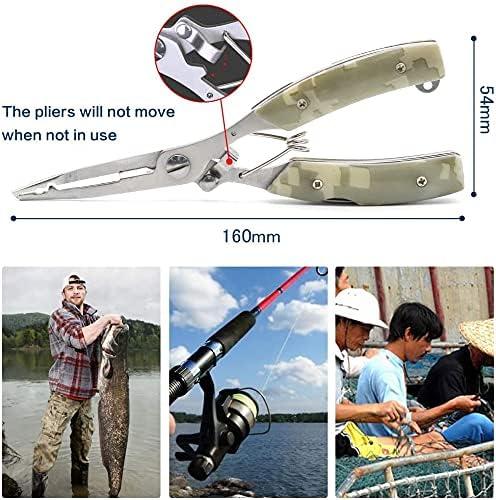 Muti-Function Fishing Pliers Hook Remover Split Ring Fish Lip